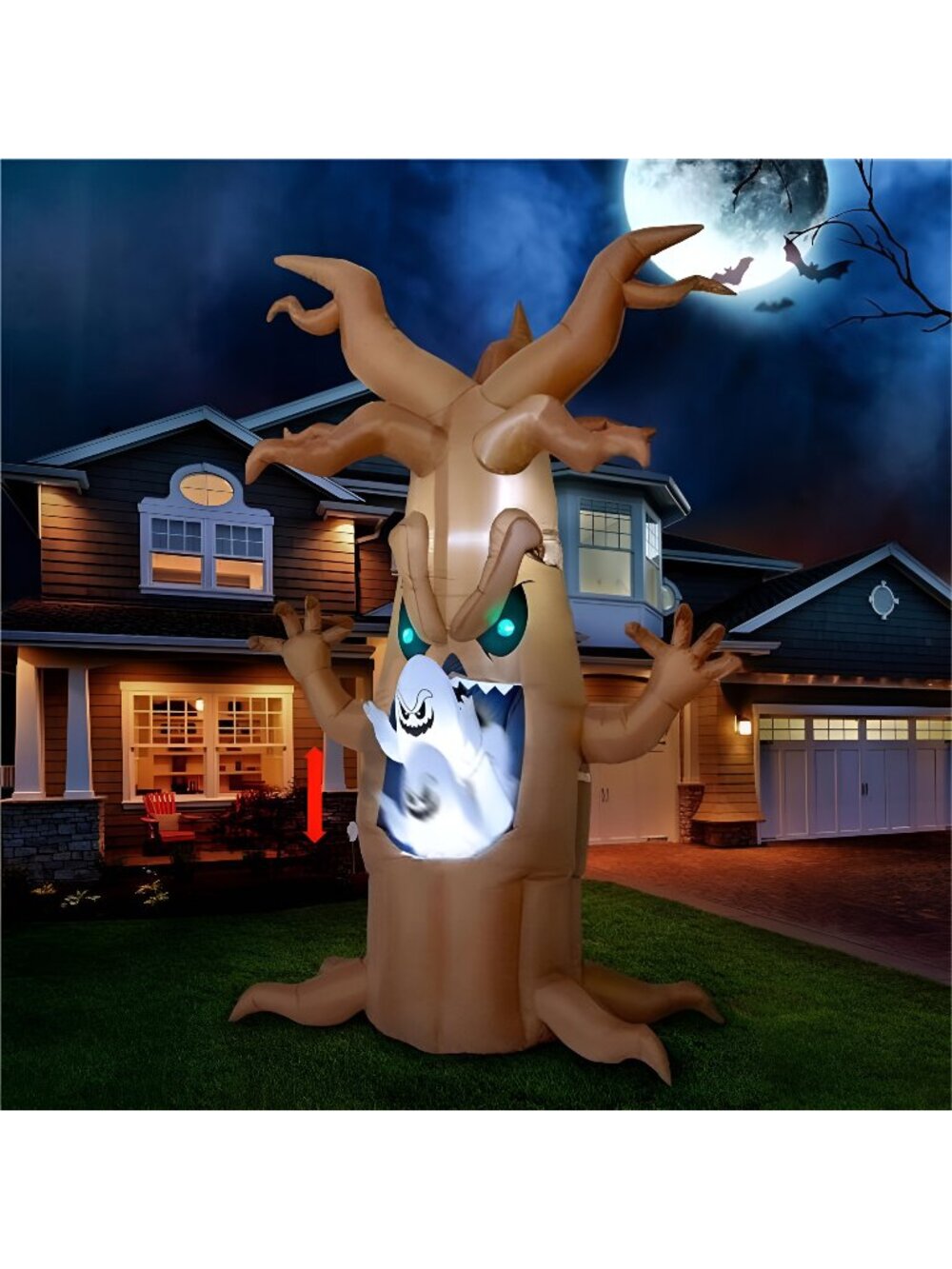 7 Ft Halloween Inflatables Tree Decorations Outdoor Blow Up Yard Decor